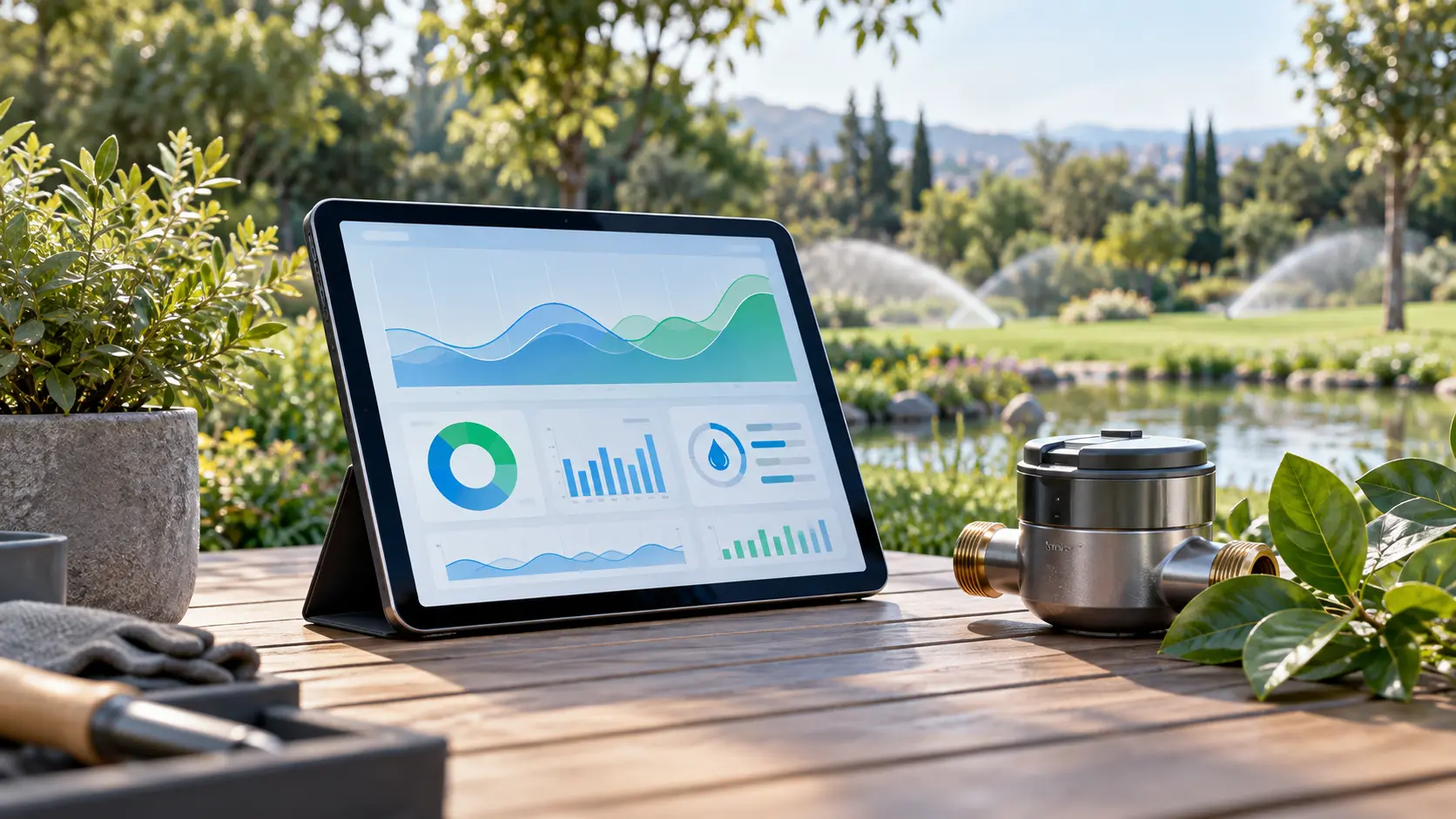 Illustrative landscape irrigation application
